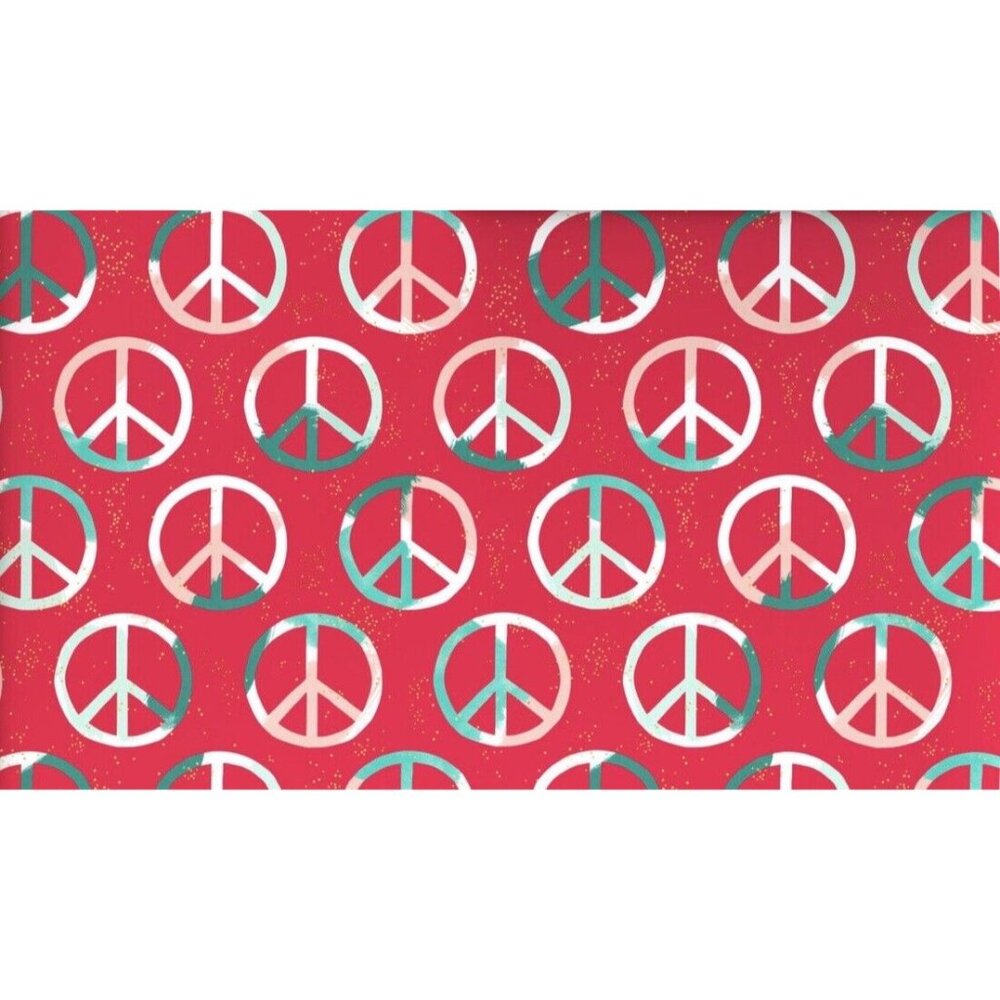 Hallmark Wrapping Paper Christmas Peace Symbols Red Paper Roll 35 sq ft Holiday